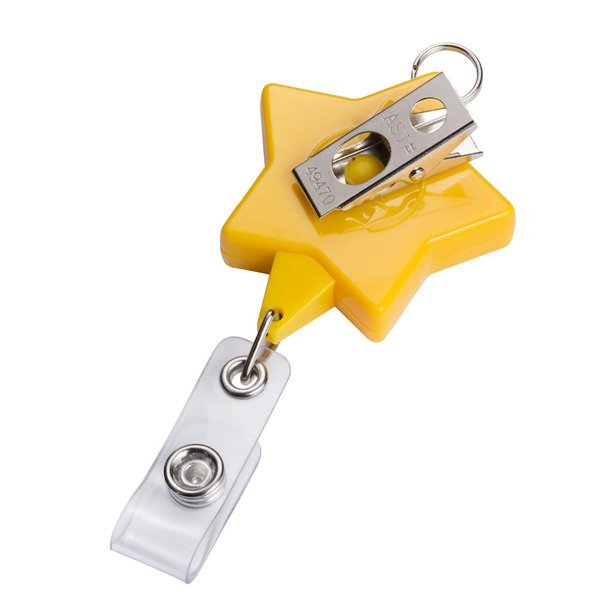 Jumbo Star Badge Reel with Lanyard Attachment