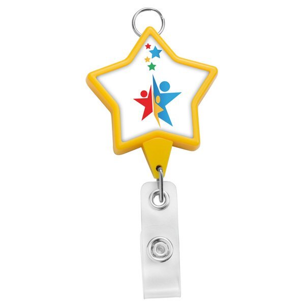 Jumbo Star Badge Reel with Lanyard Attachment