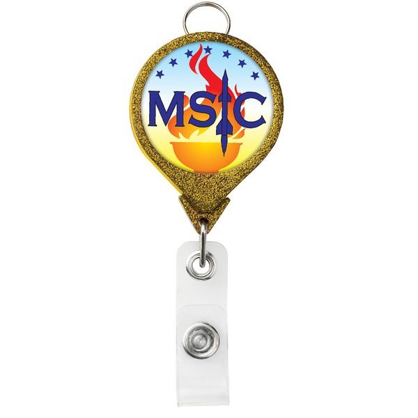 Jumbo Round Glitter Badge Reel