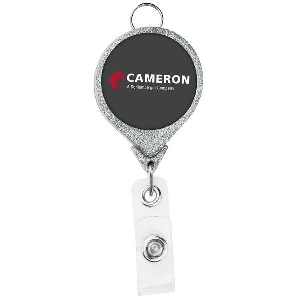Jumbo Round Glitter Badge Reel