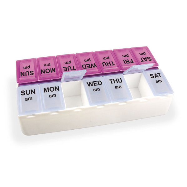 Daily Reminder 7-Day Medicine Tray, 7-1/4"