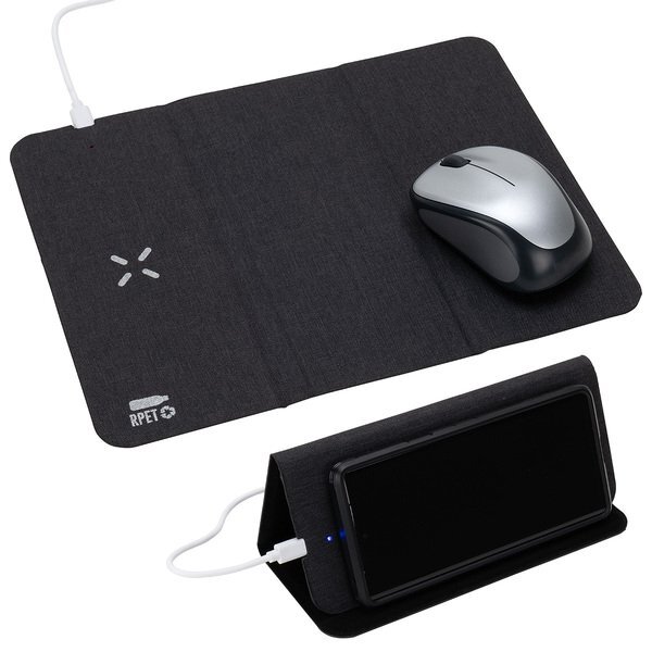 Acadia rPET Mouse Pad w/ 15W Wireless Charger
