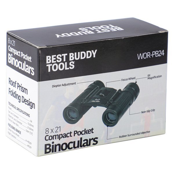 Best Buddy Tools® 8x21 Compact Pocket Binocular