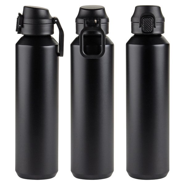 Nexus Recycled Aluminum Bottle w/ Flip-Top Lid & Carabiner, 27oz.