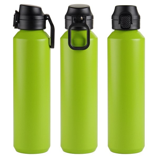 Nexus Recycled Aluminum Bottle w/ Flip-Top Lid & Carabiner, 27oz.