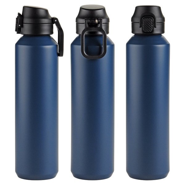 Nexus Recycled Aluminum Bottle w/ Flip-Top Lid & Carabiner, 27oz.