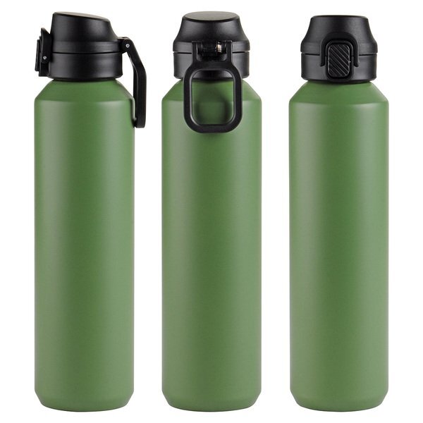 Nexus Recycled Aluminum Bottle w/ Flip-Top Lid & Carabiner, 27oz.