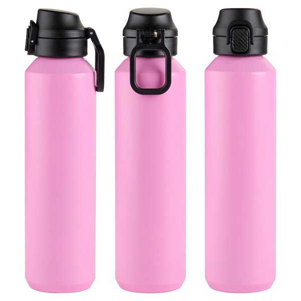 Nexus Recycled Aluminum Bottle w/ Flip-Top Lid & Carabiner, 27oz.