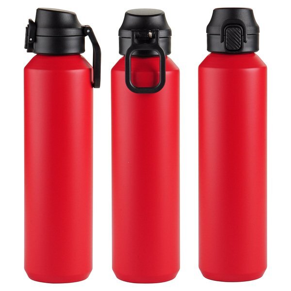 Nexus Recycled Aluminum Bottle w/ Flip-Top Lid & Carabiner, 27oz.