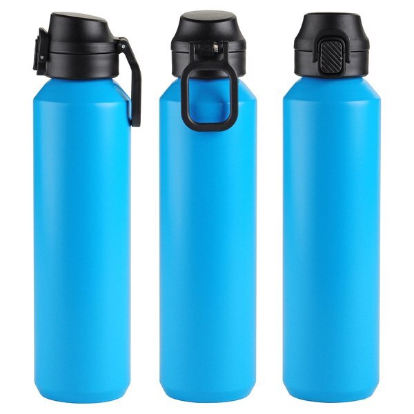 Nexus Recycled Aluminum Bottle w/ Flip-Top Lid & Carabiner, 27oz.