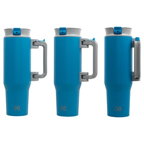 NAYAD® Genesis Stainless Steel Double-Wall Insulated Mug w/ Foldable Handle, 40oz.