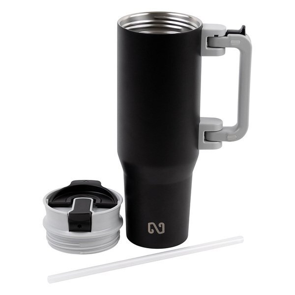 NAYAD® Genesis Stainless Steel Double-Wall Insulated Mug w/ Foldable Handle, 40oz.