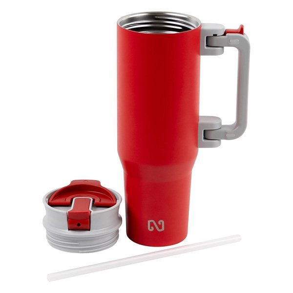 NAYAD® Genesis Stainless Steel Double-Wall Insulated Mug w/ Foldable Handle, 40oz.