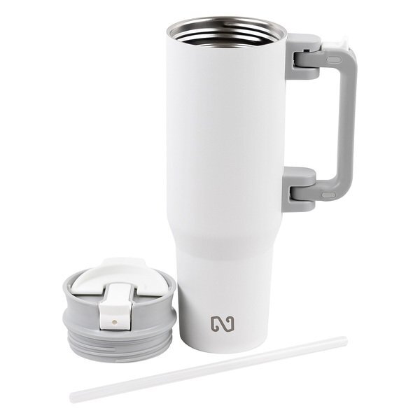NAYAD® Genesis Stainless Steel Double-Wall Insulated Mug w/ Foldable Handle, 40oz.