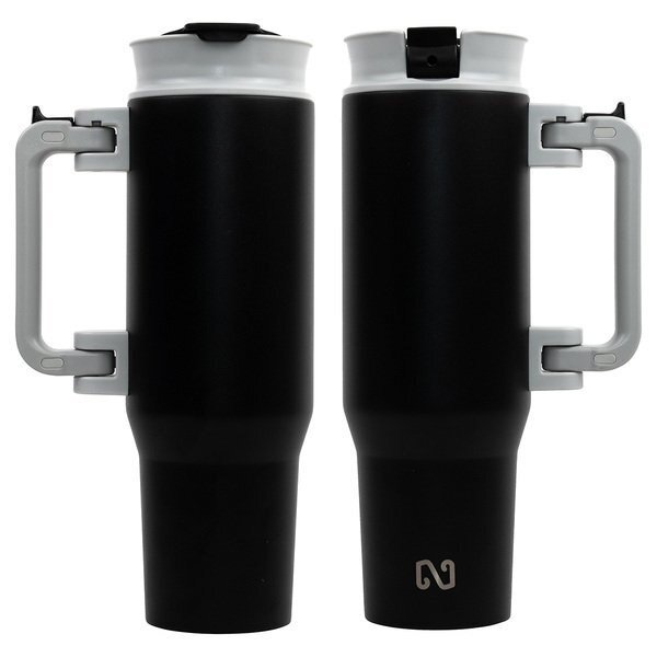 NAYAD® Genesis Stainless Steel Double-Wall Insulated Mug w/ Foldable Handle, 40oz.