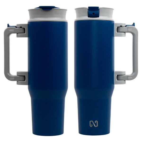 NAYAD® Genesis Stainless Steel Double-Wall Insulated Mug w/ Foldable Handle, 40oz.