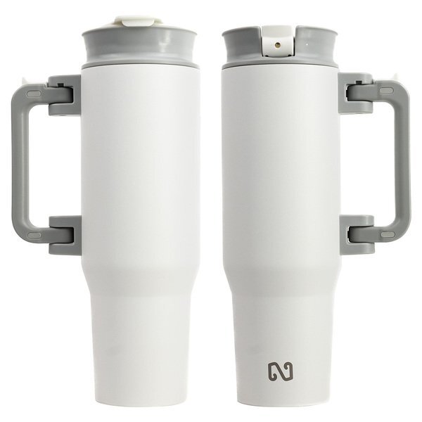 NAYAD® Genesis Stainless Steel Double-Wall Insulated Mug w/ Foldable Handle, 40oz.