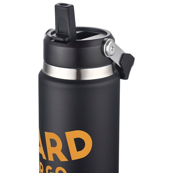 Senago Vacuum Insulated Stainless Steel Bottle w/ Built-In Straw, 30oz.