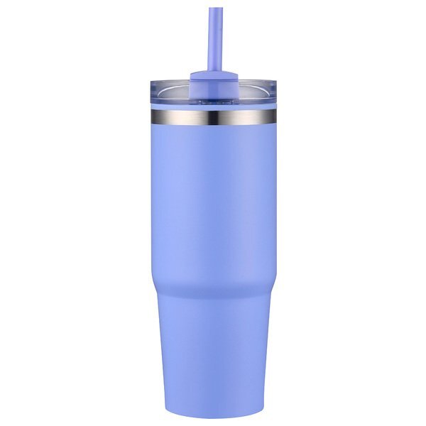 Monza Stainless Steel & Polypropylene Tumbler w/ Straw, 30oz.