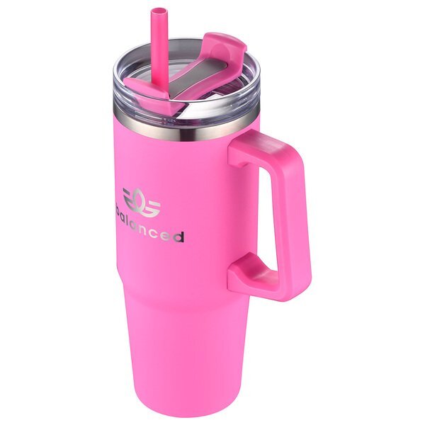 Milo Vacuum Insulated Stainless Steel Mug w/ Straw, 30oz.