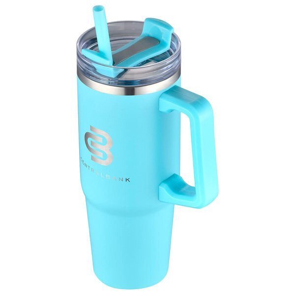 Milo Vacuum Insulated Stainless Steel Mug w/ Straw, 30oz.