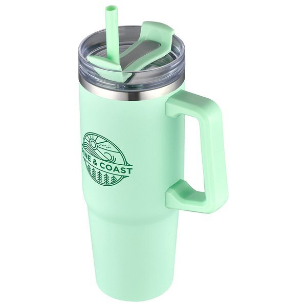 Milo Vacuum Insulated Stainless Steel Mug w/ Straw, 30oz.