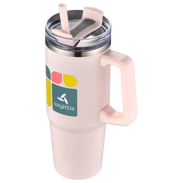 Milo Vacuum Insulated Stainless Steel Mug w/ Straw, 30oz.