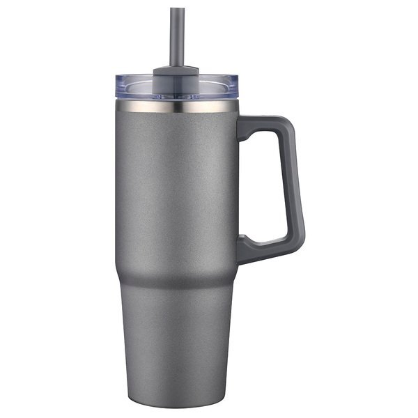 Milo Vacuum Insulated Stainless Steel Mug w/ Straw, 30oz.