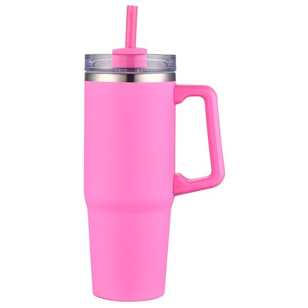 Milo Vacuum Insulated Stainless Steel Mug w/ Straw, 30oz.