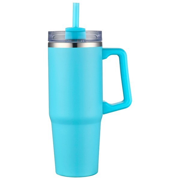 Milo Vacuum Insulated Stainless Steel Mug w/ Straw, 30oz.