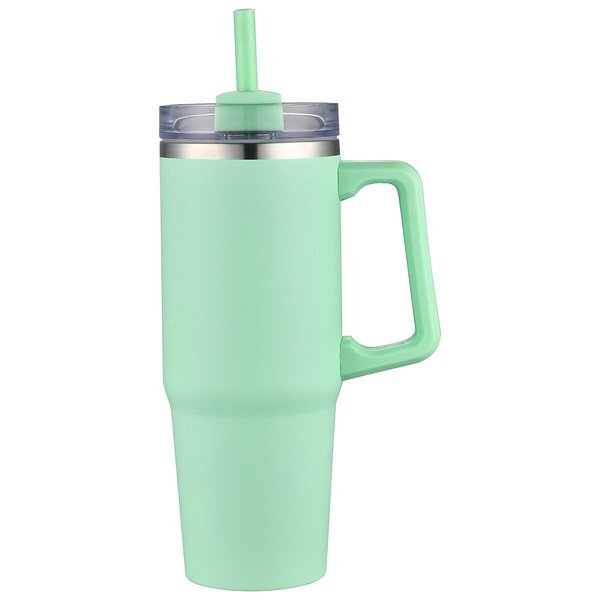 Milo Vacuum Insulated Stainless Steel Mug w/ Straw, 30oz.
