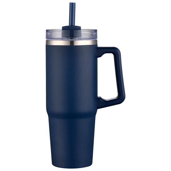 Milo Vacuum Insulated Stainless Steel Mug w/ Straw, 30oz.