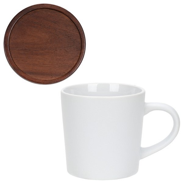 Circo Ceramic Mug w/ Wooden Lid, 16oz.