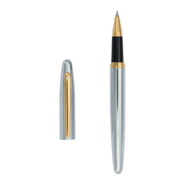 Sheaffer® VFM Polished Chrome Gold Trim Rollerball Pen