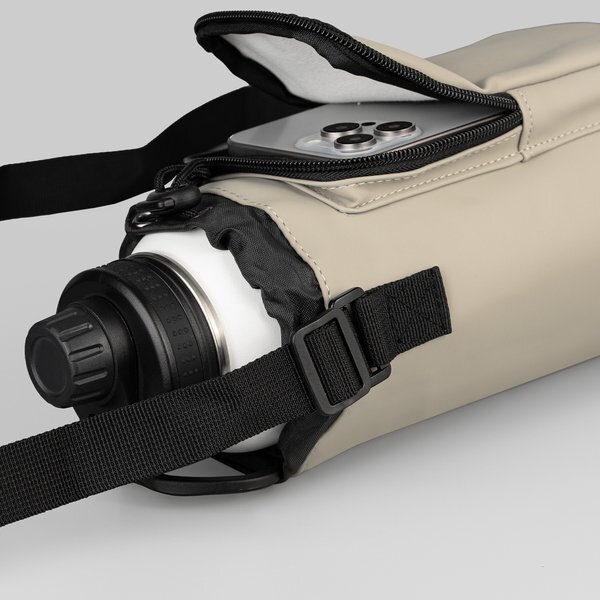 Malmö Recycled PU Zipper Pocket Bottle Bag