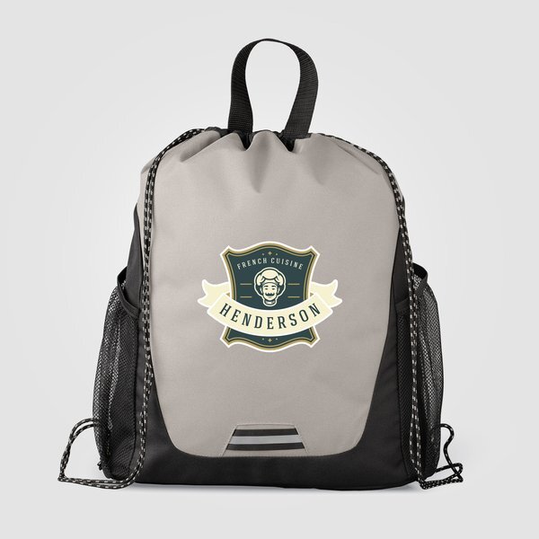 Jotun Recycled Polyester Pocketed Drawstring Bag