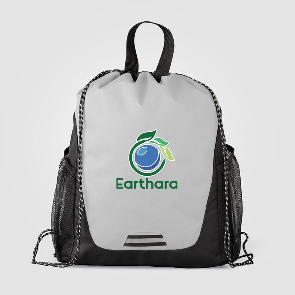 Jotun Recycled Polyester Pocketed Drawstring Bag