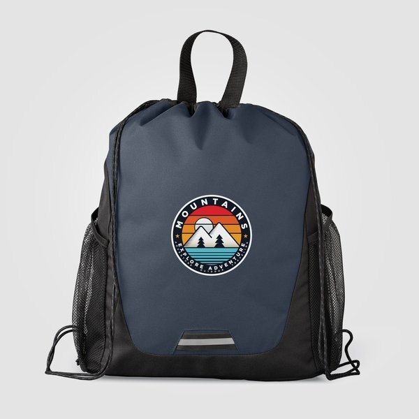 Jotun Recycled Polyester Pocketed Drawstring Bag