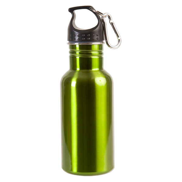 Stainless Steel Adventure Water Bottle With Carabiner, 17 oz.