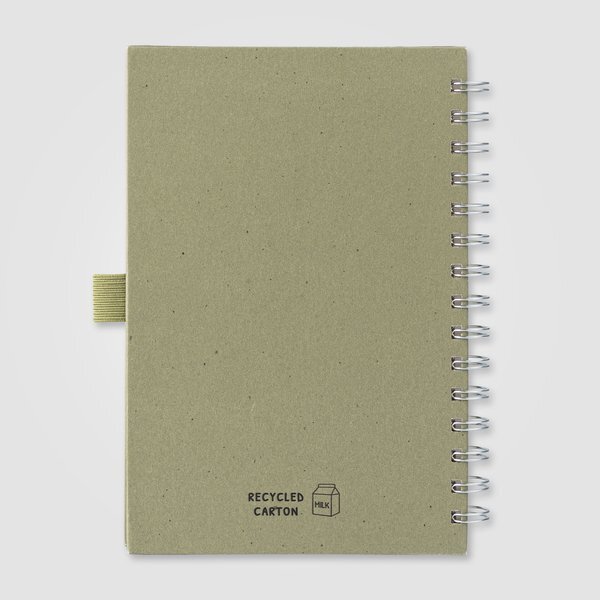 Terra Recycled Milk Carton Hard Cover Spiral Notebook, 8.27" x 5.83"