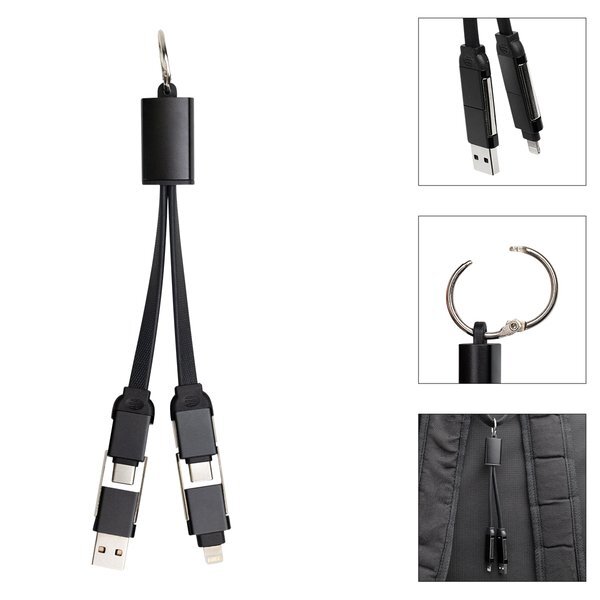 Multi-Charge Cables w/ Round Carabiner