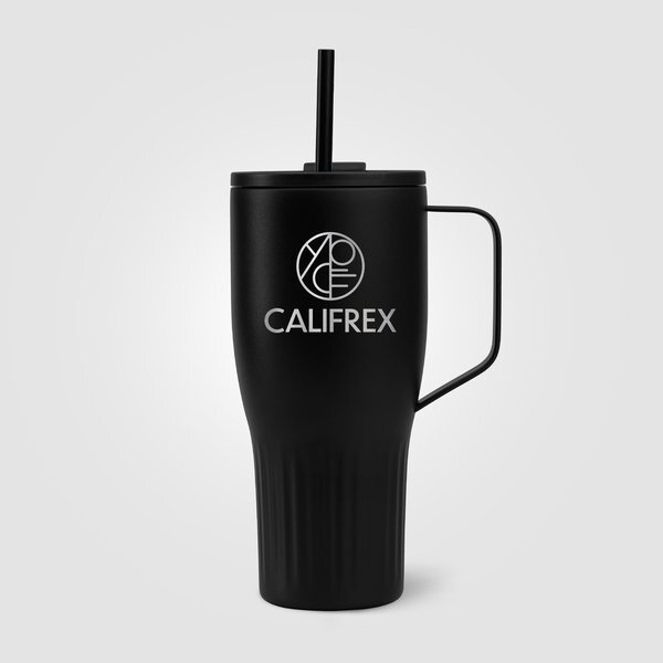 Majesty Recycled Stainless Steel Straw Tumbler, 30 oz.