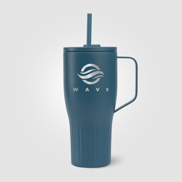 Majesty Recycled Stainless Steel Straw Tumbler, 30 oz.