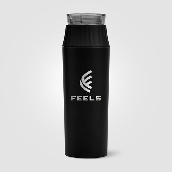 Lasered Recycled Stainless Steel Leakproof Lid Bottle, 20 oz.