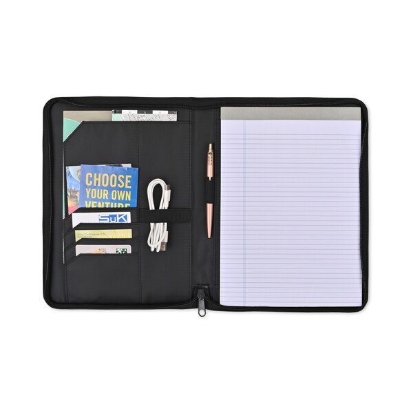Morgan Vegan Leather Executive Zippered Padfolio