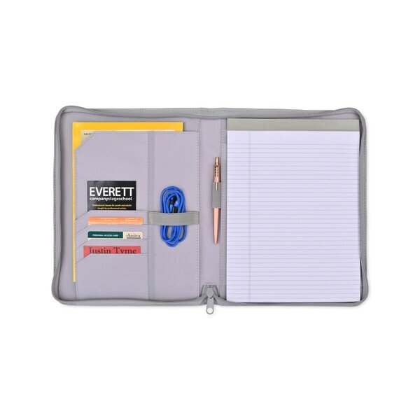 Morgan Vegan Leather Executive Zippered Padfolio