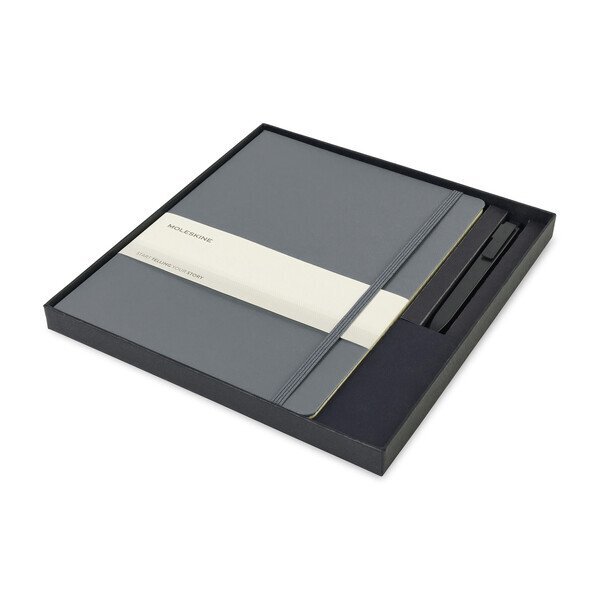 Moleskine® X-Large Notebook & GO Pen Gift Set