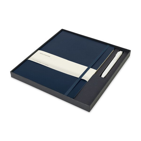 Moleskine® X-Large Notebook & GO Pen Gift Set