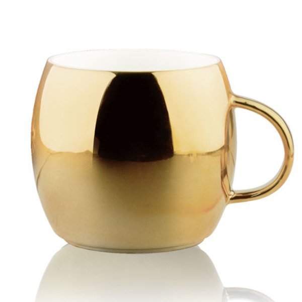 Shiny Ornament Ceramic Mug, 13oz.