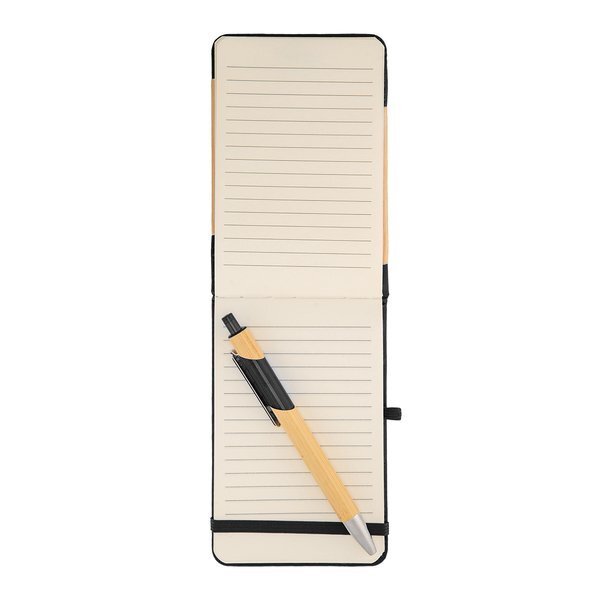 Bamboo Look Jotter & Pen Set
